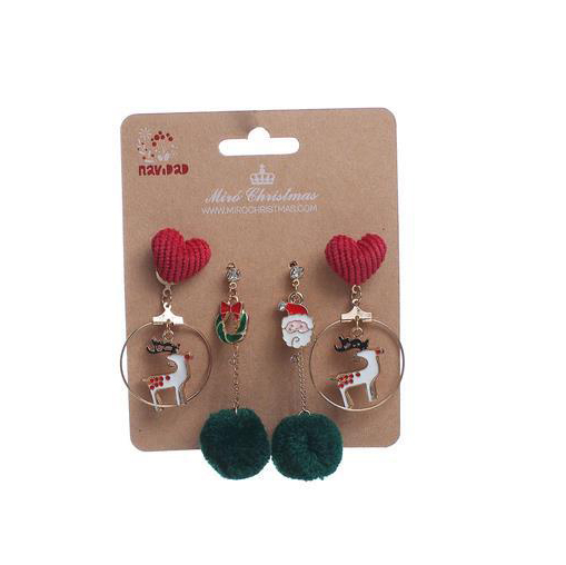 JGO 2 PARES ZARCILLOS NAVIDEÑOS 831-D023-002