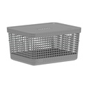 Cesta GRID c/Tapa 8L OU - GRIS  - CG250CHF