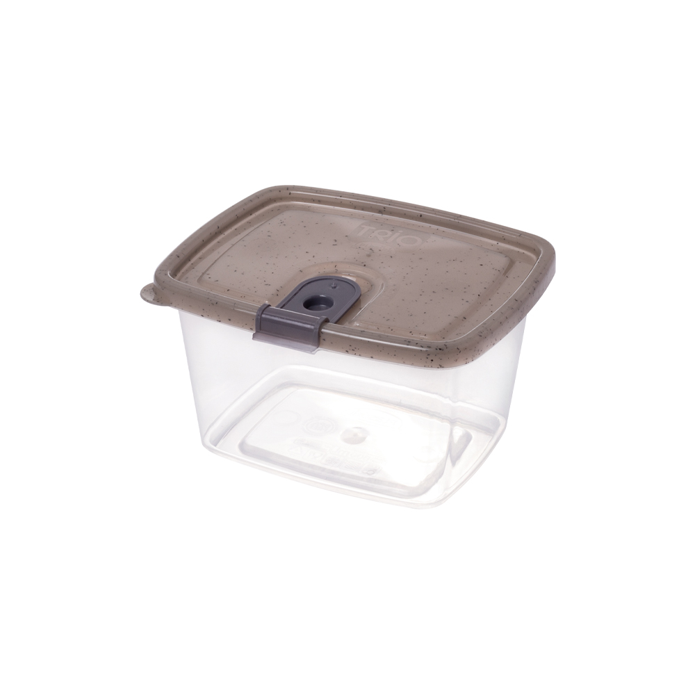 5997 RECIPIENTE TRIO RECTANGULAR 600ML GRIS