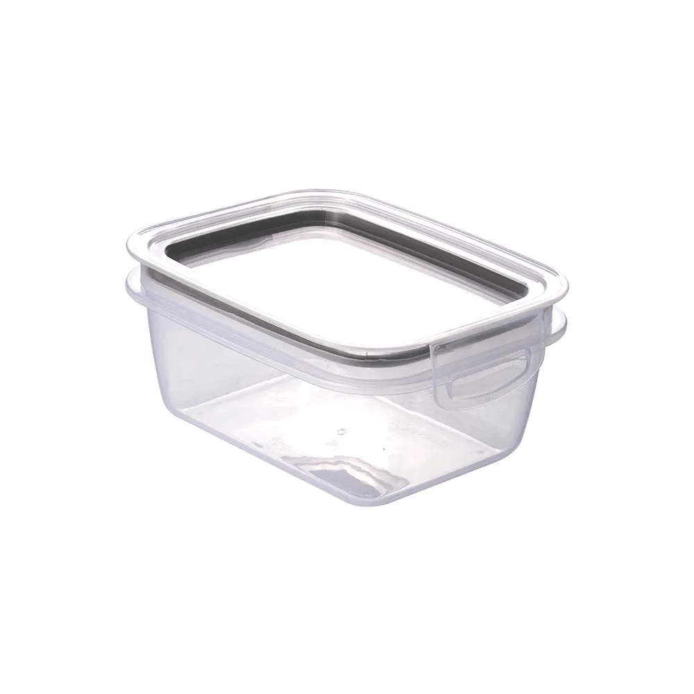 13918 RECIPIENTE TRABA RECTANGULAR 550ML NEGRO