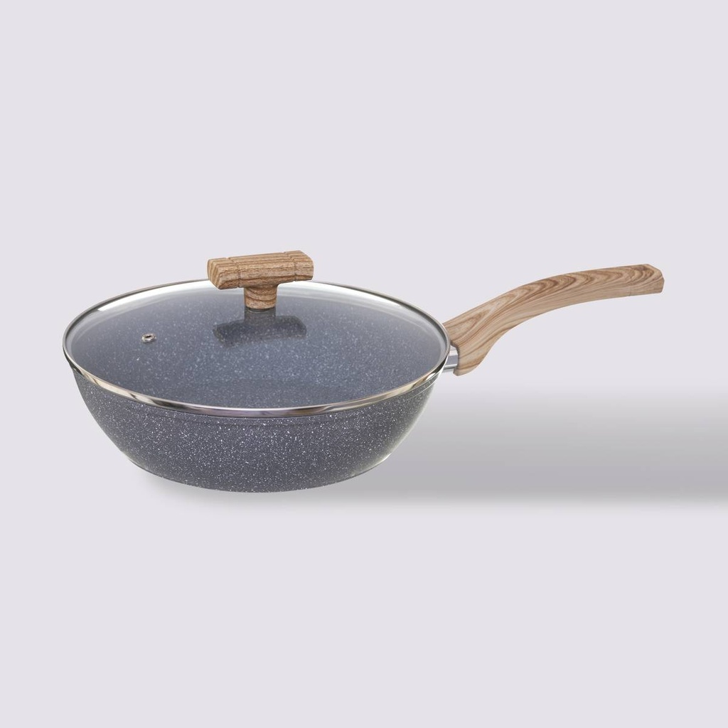 SARTÉN CON TAPA ALUMINIO FORJADO NATURE Ø28CM