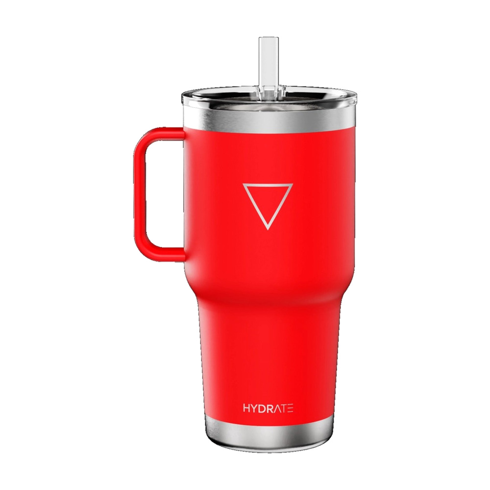 [241683] VASO CON PICO Y AGARRE 887 ML ROJO CERRO.