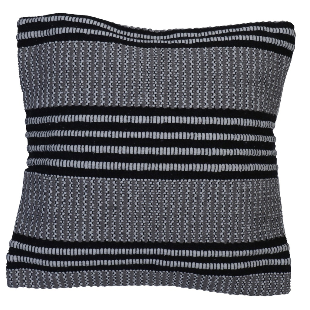 [247833] FUNDA 45X45 GRIS Y NEGRO A RAYAS 427-565060