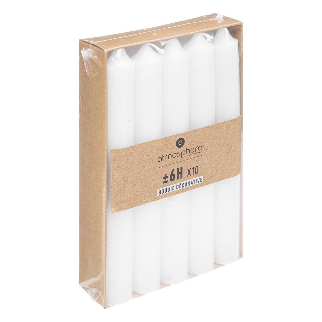 [251804] VELAS PILAR BLANCAS HUGO H16 X10 145078