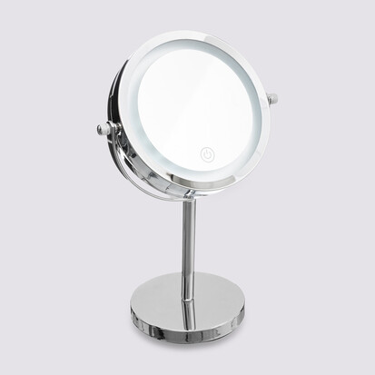 ESPEJO LED DE PIE PLATEADO D19 160974