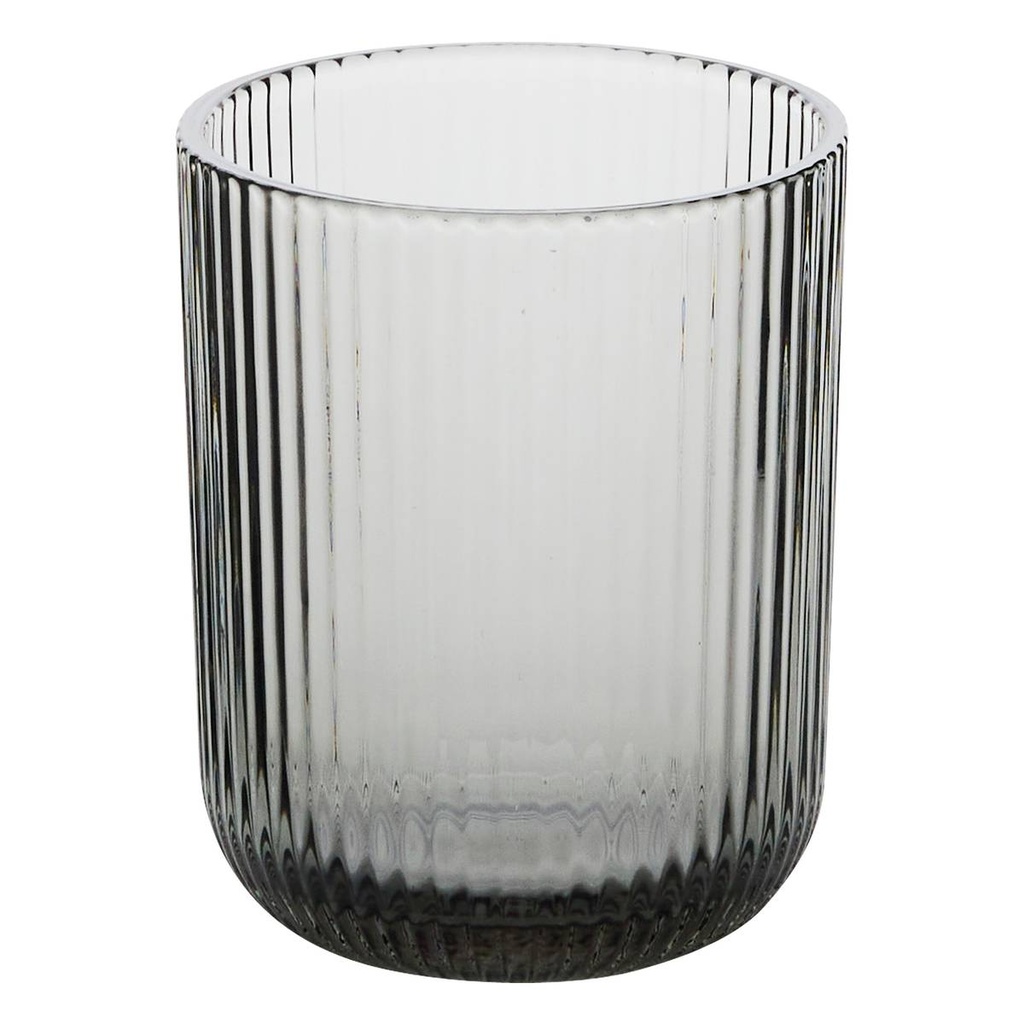VASO BAJO STRIÉ EMA GRIS 25CL 203480B
