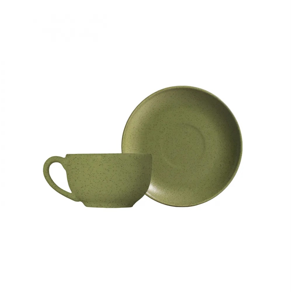 [220538] TAZA DE TÉ CON PLATILLO COUP ORGANIC OLIV 7577-204