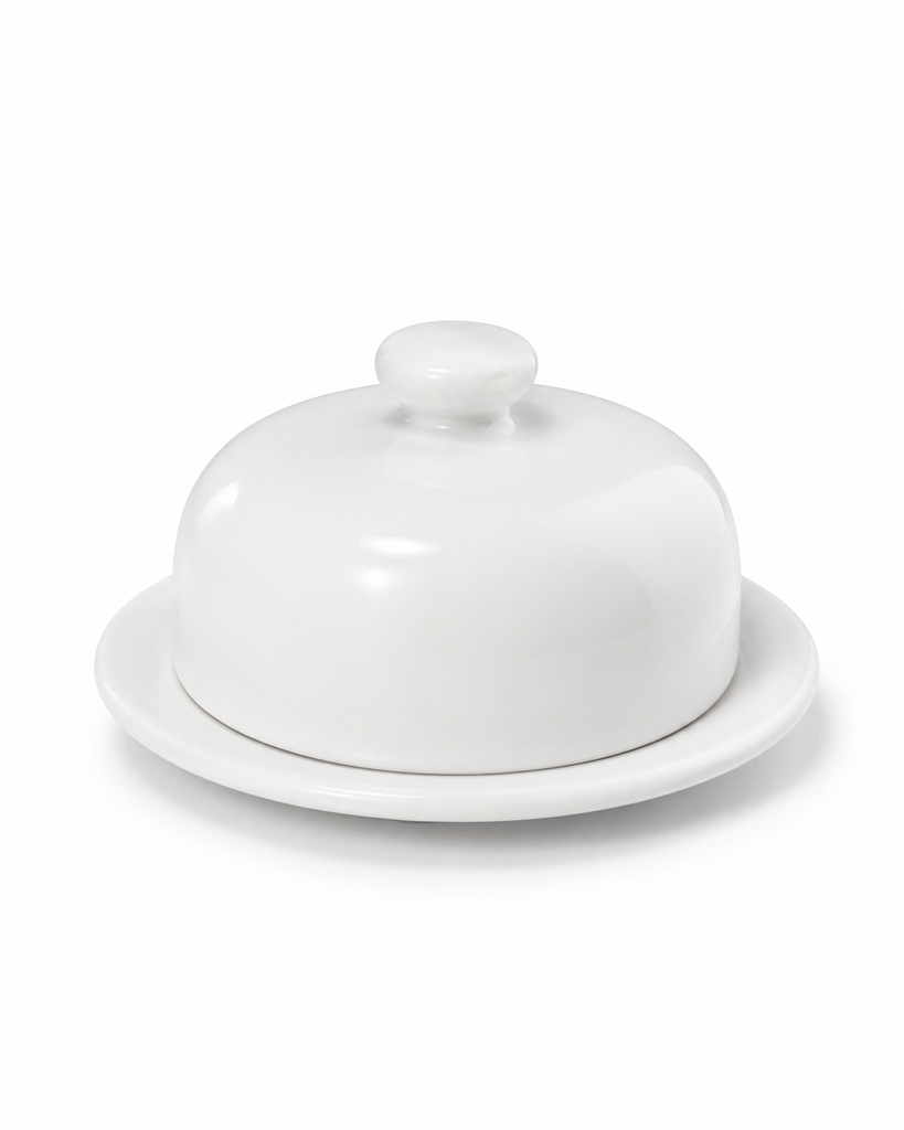 [213838] MANTEQUILLERA CON TAPA STANDARD BLANCA 28.1534