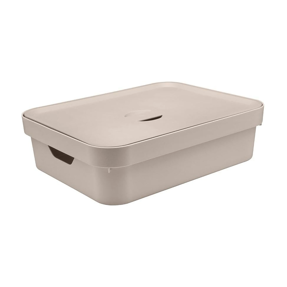 [268146] CAJA ORGANIZADORA BAJA G TAPA CUBE BEIGE CC550BGF
