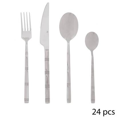 [271753] JUEGO CUBIERTOS ACERO INOXIDABLE 24P BORAH 147818