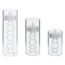 LENA JUEGO CANDELABROS DOBLE VIDRIO 211647