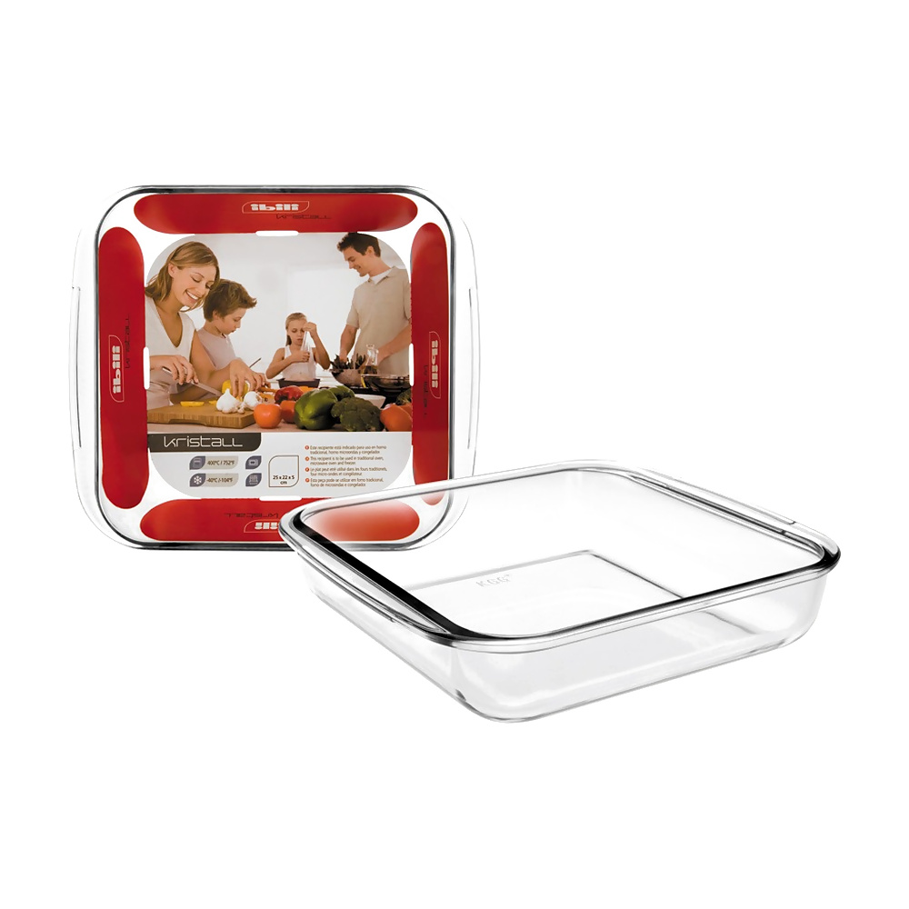 [273200] FUENTE HORNO CUADRADA KRISTALL 25X22X5 480625