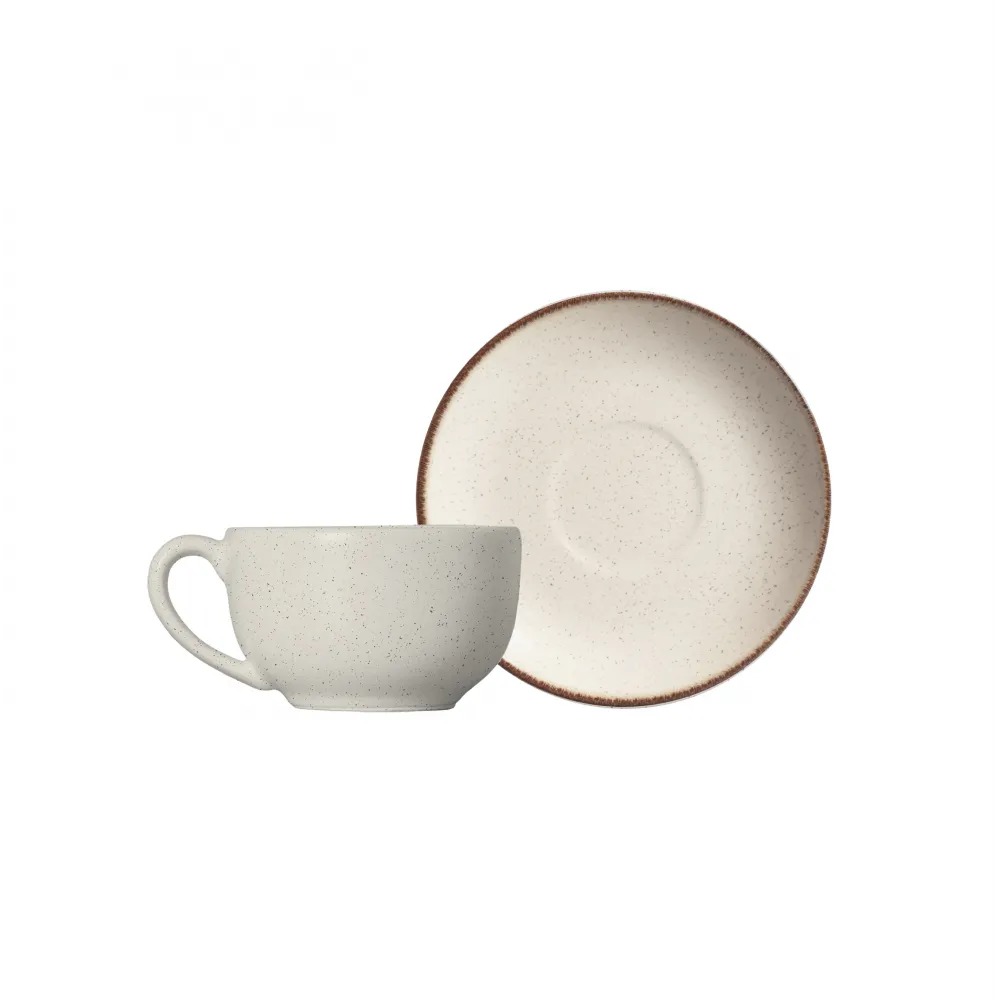 [220496] TAZA DE TÉ CON PLATILLO COUP VANILLA MATT 7573-204