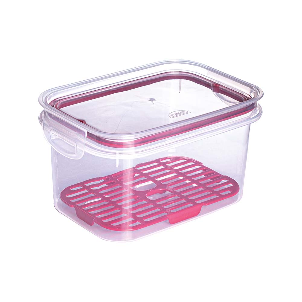 [234775] 14342 RECIPIENTE TRABA MAS C/ ESCURRIDOR 1,2L ROJO