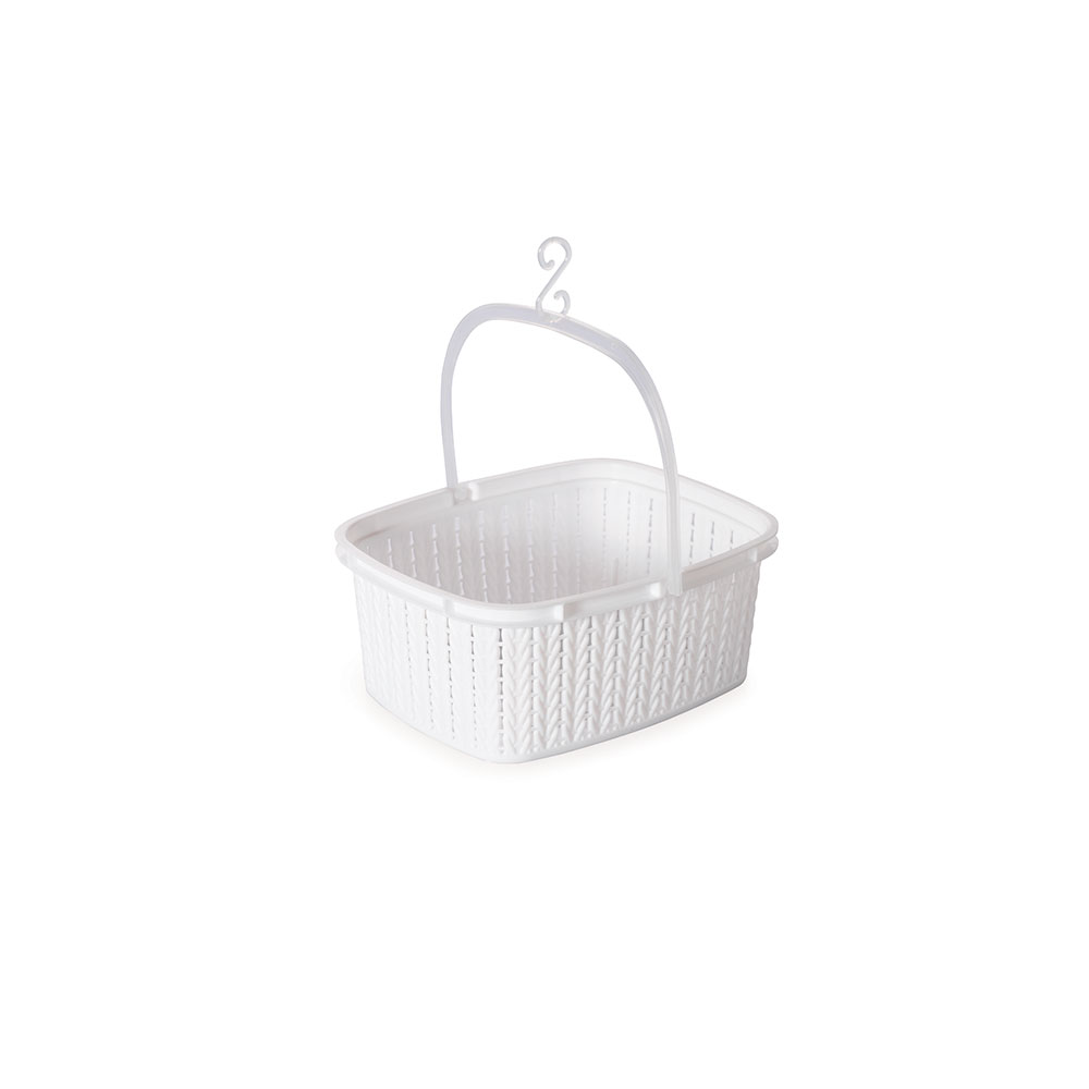 8654 CESTO TRAMA PARA GANCHOS DE ROPA 1,5L BLANCO