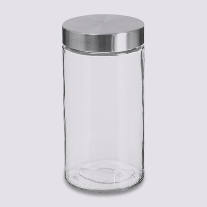 FRASCO DE VIDRIO C/ TAPA DE ACERO INOX 135298