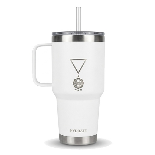 [241685] VASO CON PICO Y AGARRE 887 ML BLANCO OLIMPIA