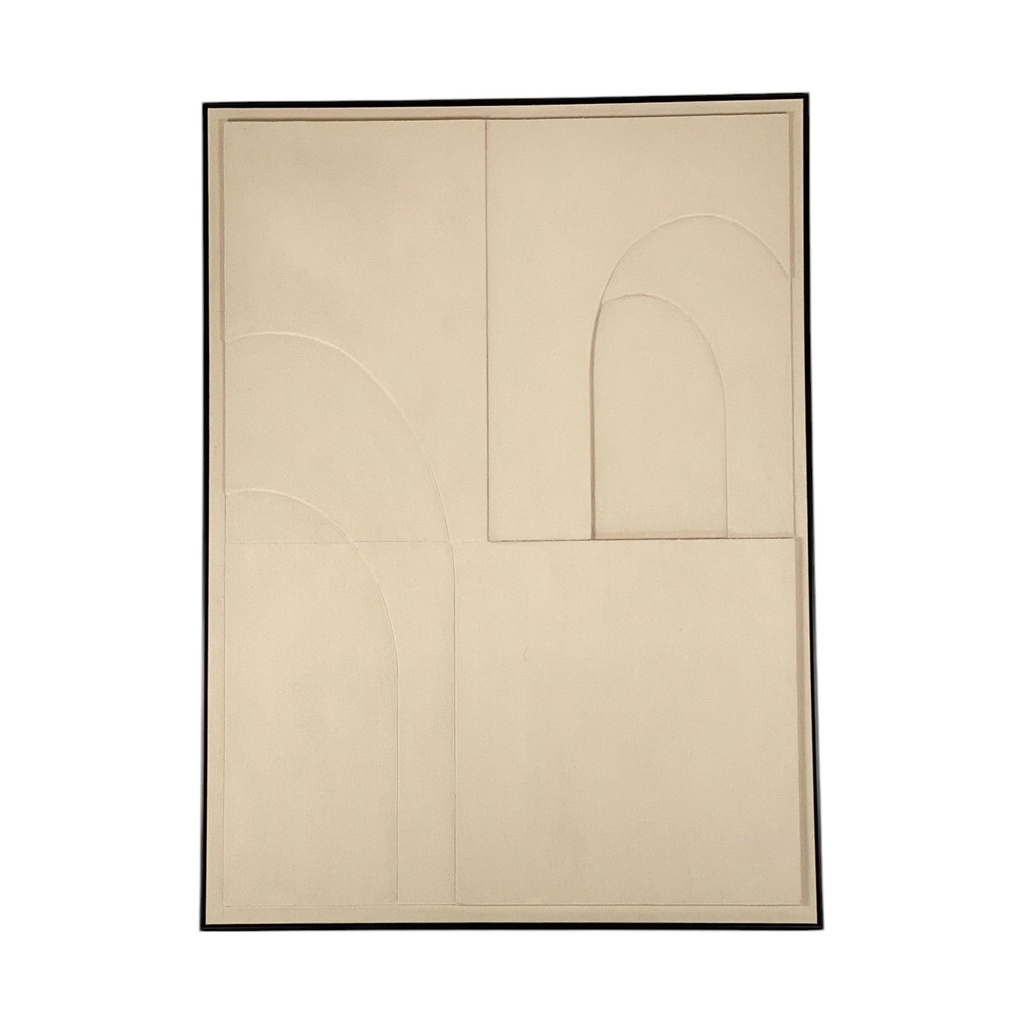 CUADRO C/MARCO ABSTRACTO BEIGE 420-5610089