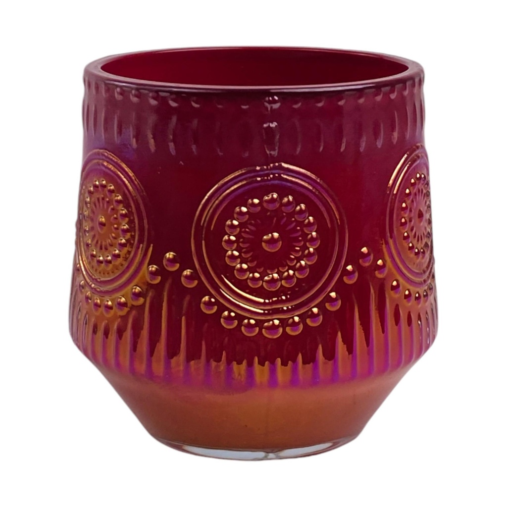 VELA CORAL ROJO 8X8CM 415-652320