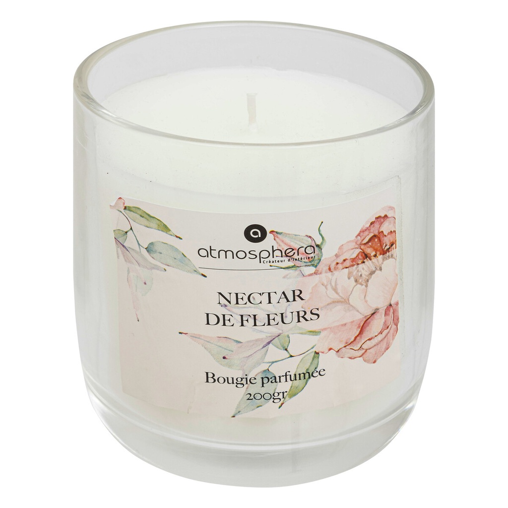 VELA PERFUMADA VIDRIO FLORAL OUDY 200G 200657D