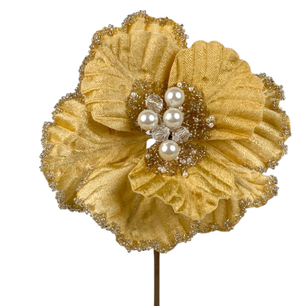FLOR AMARILLA BOLAS DECOR 15X23X15CM 201-3500367