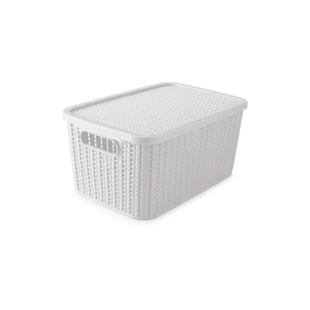 [250869] CAJA TRAMA CON TAPA 2,8L BLANCO 8646
