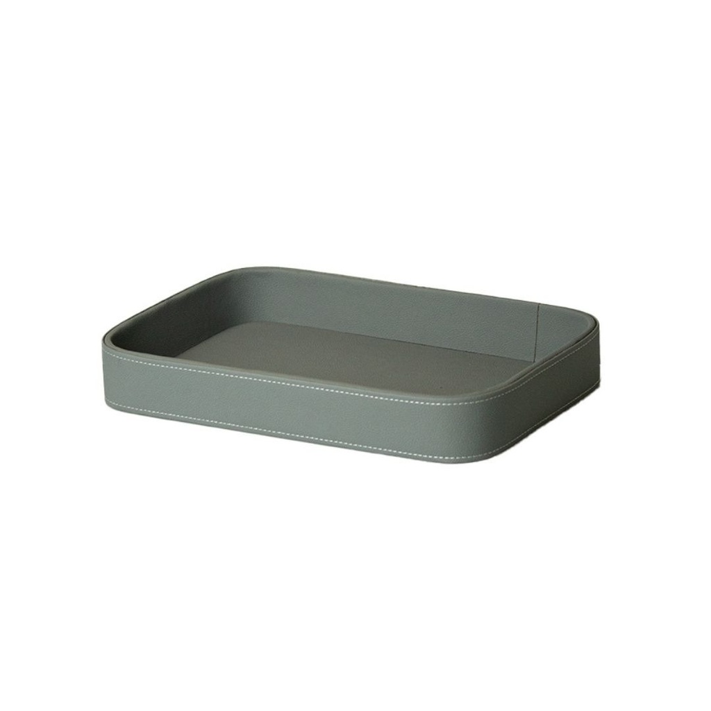 BANDEJA DECORATIVA 36X24X5 CM GRIS 2971