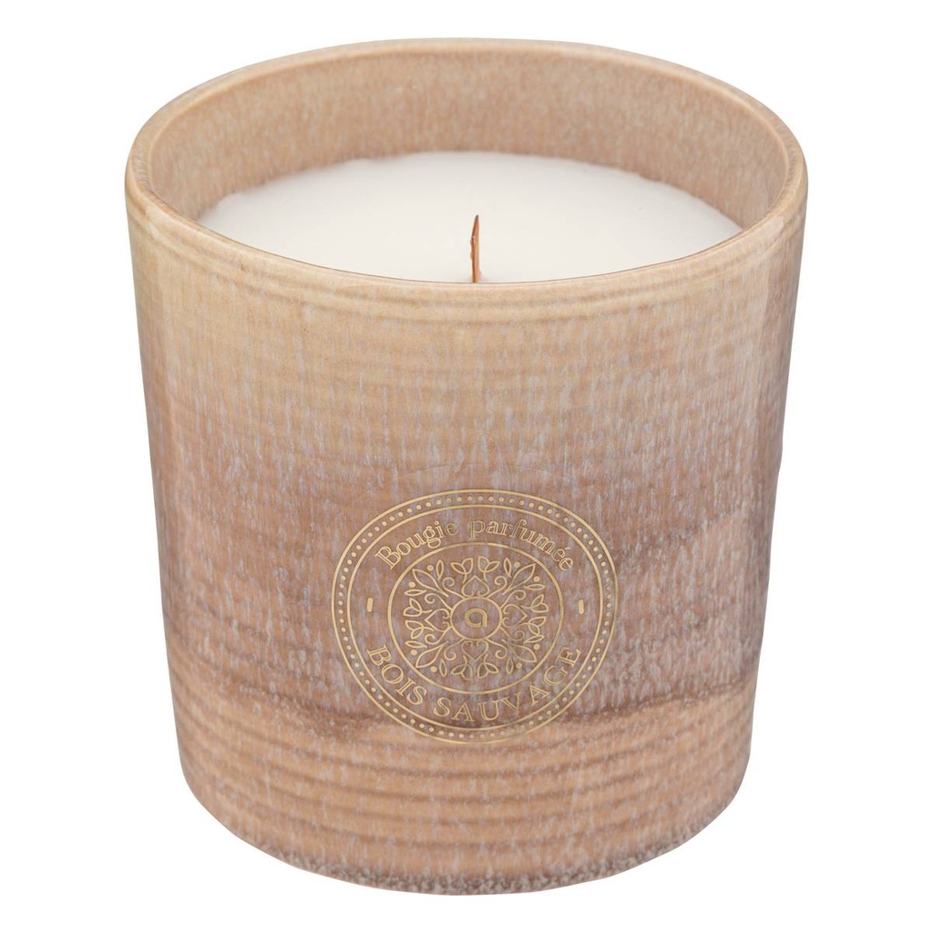 VELA CERÁMICA MARCO MADERA 620G 192701B.