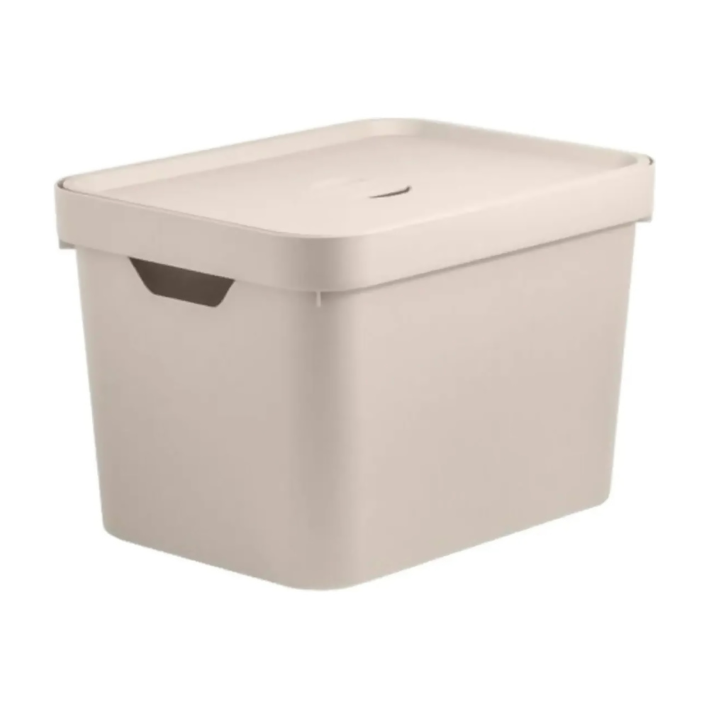 CAJA ORGANIZADORA TAPA M CUBE 18L BEIGE CC450BGF
