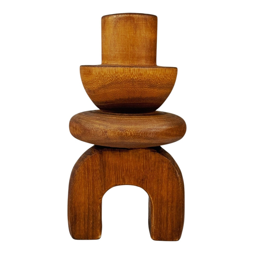[270374] PORTAVELAS MADERA 15X15X28CM 454-5900001