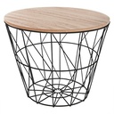 MESA LATERAL KUMI NEGRA METALICA SM 157055C