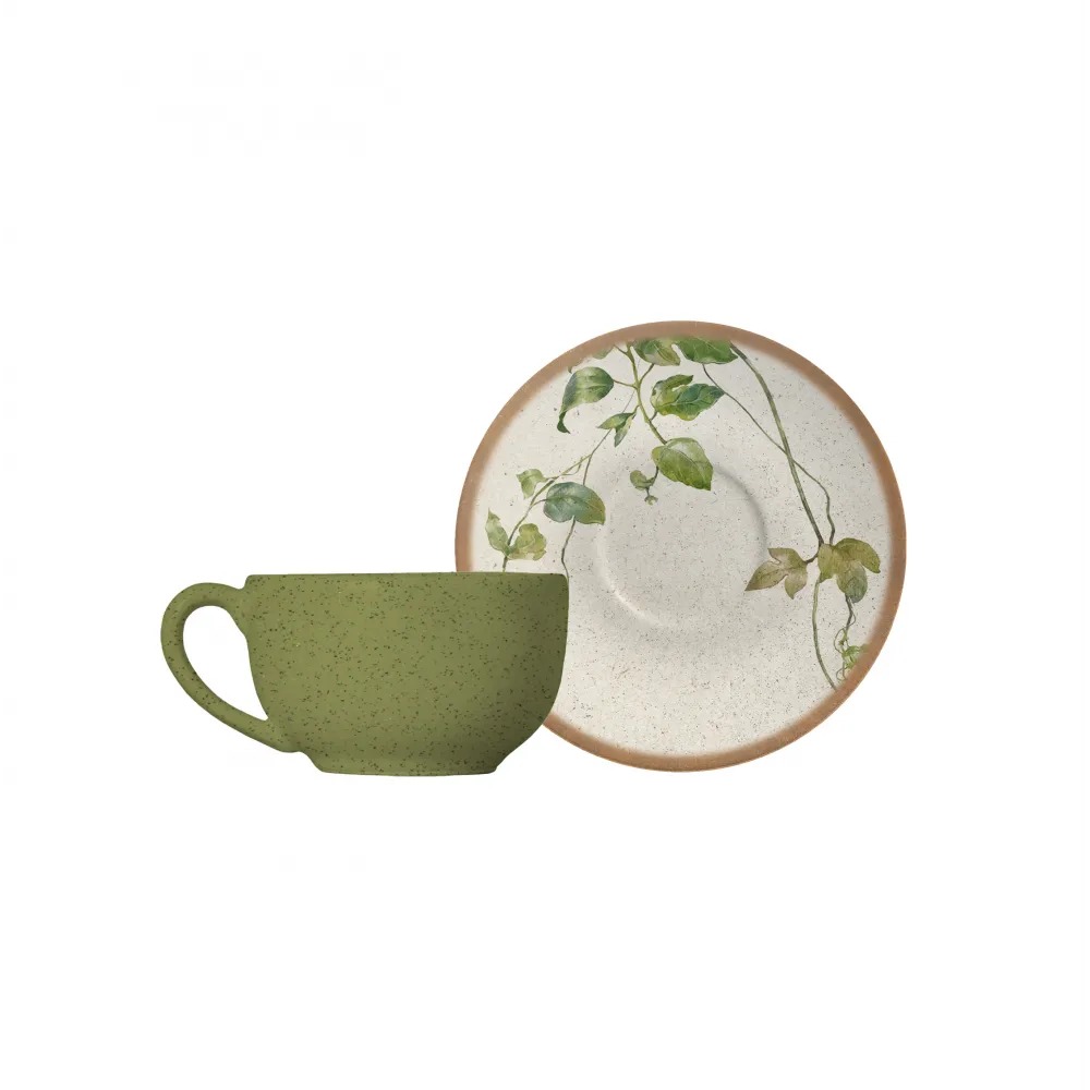 [220549] TAZA DE TÉ CON PLATILLO COUP TROPICAL LEA 7584-204