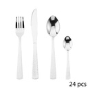 JUEGO CUBIERTOS ACERO INOX 24P D'ORO 134854