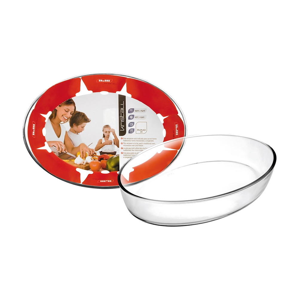[273277] FUENTE HORNO OVALADA KRISTALL 35X25X6 50 CM 480135
