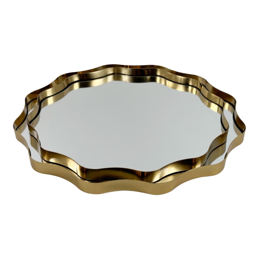JG BANDEJAS 2PZ DORADO 45X45X2.5CM 454-3300008