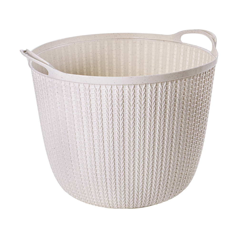 [250873] CESTA TRAMA REDONDA 25,5L MÁRMOL 3059