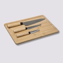 JUEGO TABLA CORTAR + 3 CUCHILLOS 151484
