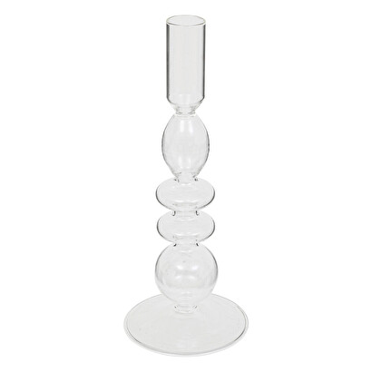 [271986] PORTAVELAS DE CRISTAL TRANSPARENTE H22 198207