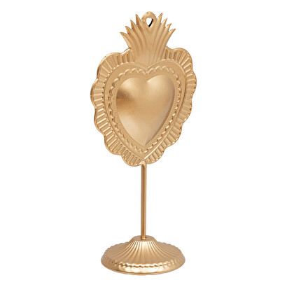 FLOR METAL CORAZON DECO H35 200807