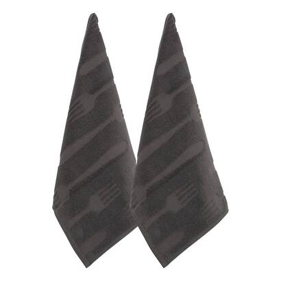 [272132] TOALLA DE COCINA TEJIDO RIZADO X2 45X70 215374C