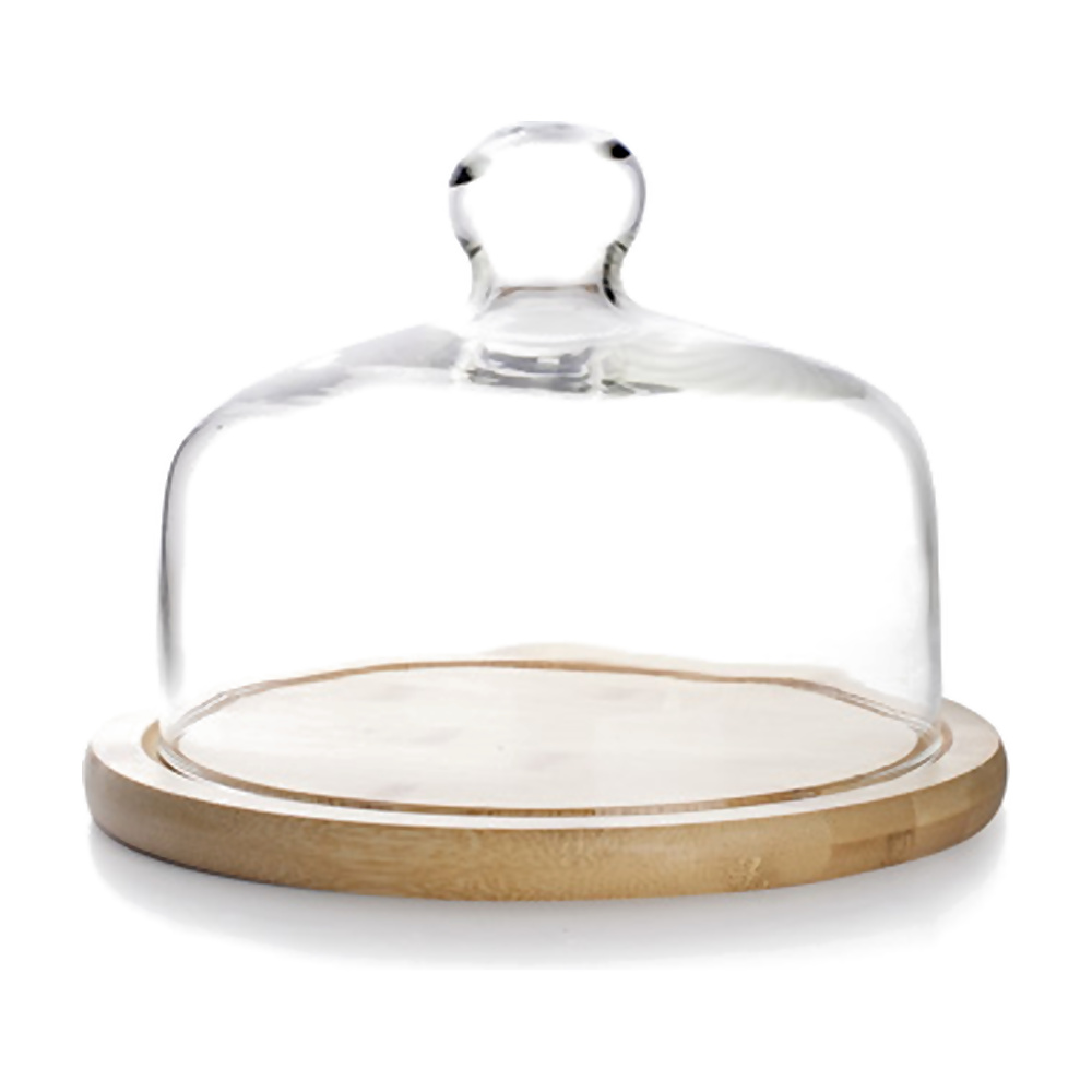 [273333] TAPA CRISTAL BASE MADERA 18 CM 715518