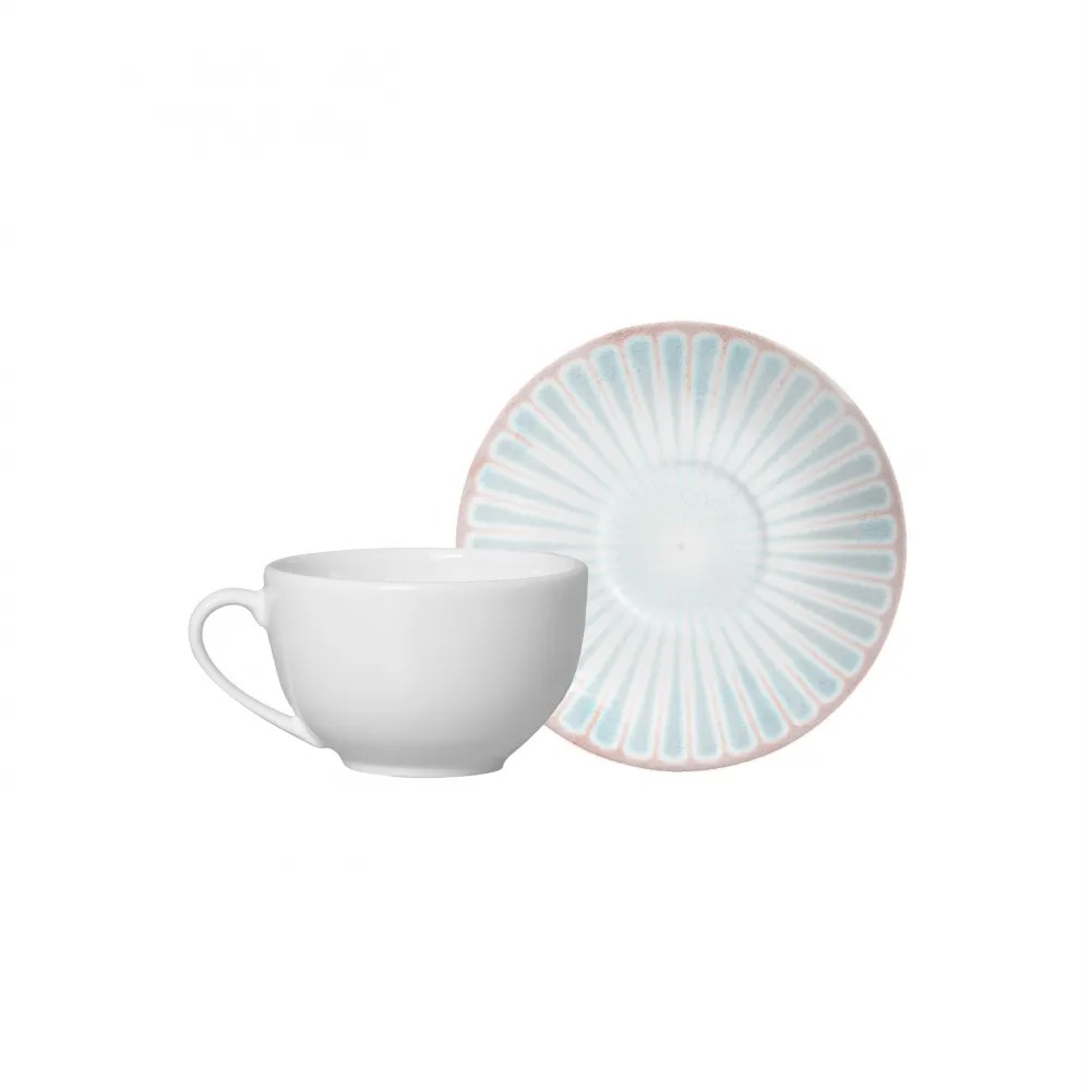 TAZA DE TE CON PLATILLO 7.5CM 250ML 1279-204