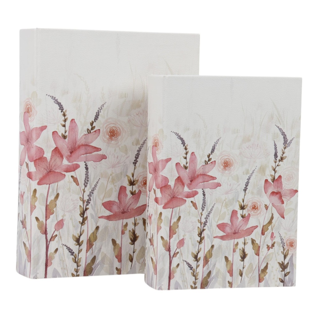 [256680] CAJA P/ LIBROS C/ FLORES ROSAS GR 448-4520001