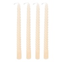 VELAS TORCIDAS MARFIL HUGO X4 H25 207036C