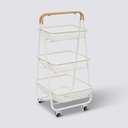 CARRO 3 NIVELES METAL + MADERA MAYAJ 190097A
