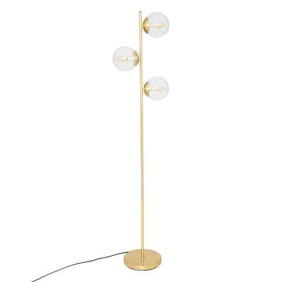 [252519] LAMPARA DE PIE CRISTAL DORADO COL H162 195323