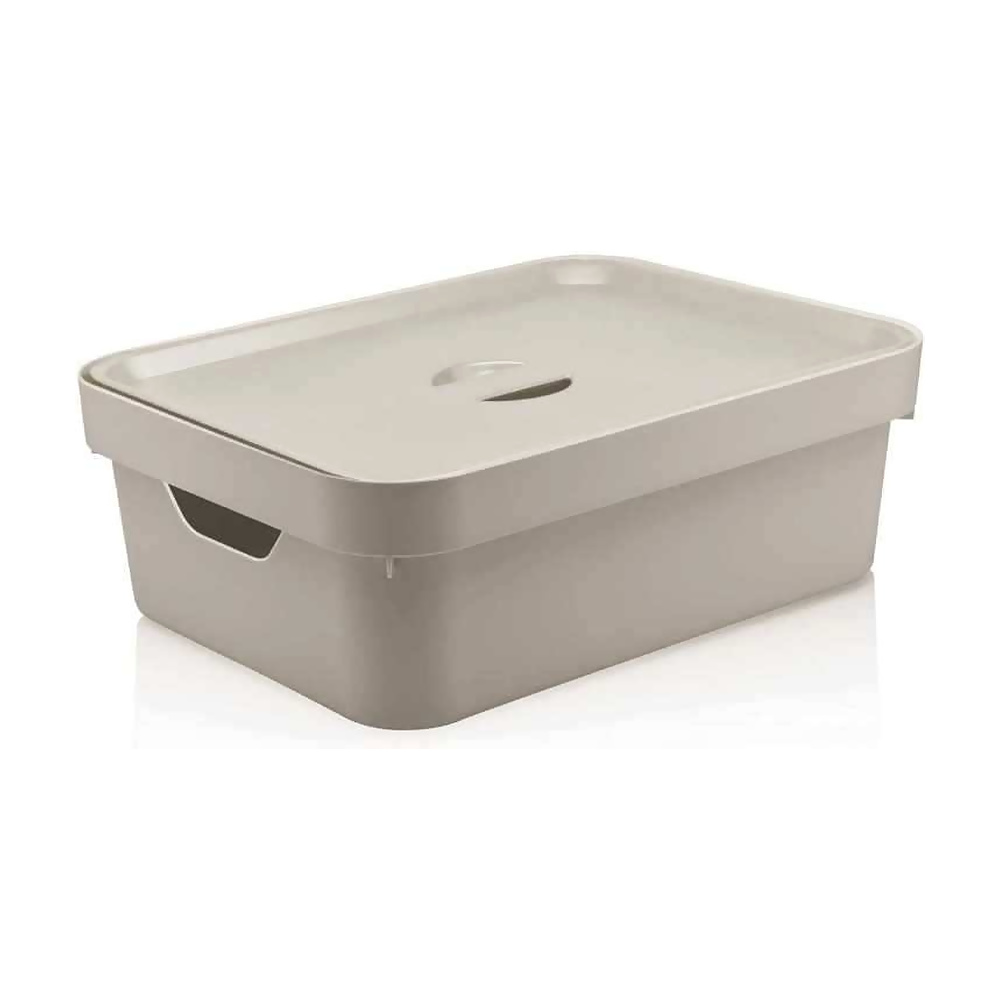 CAJA ORGANIZADORA M CON TAPA CUBE BEIGE CC350BGF