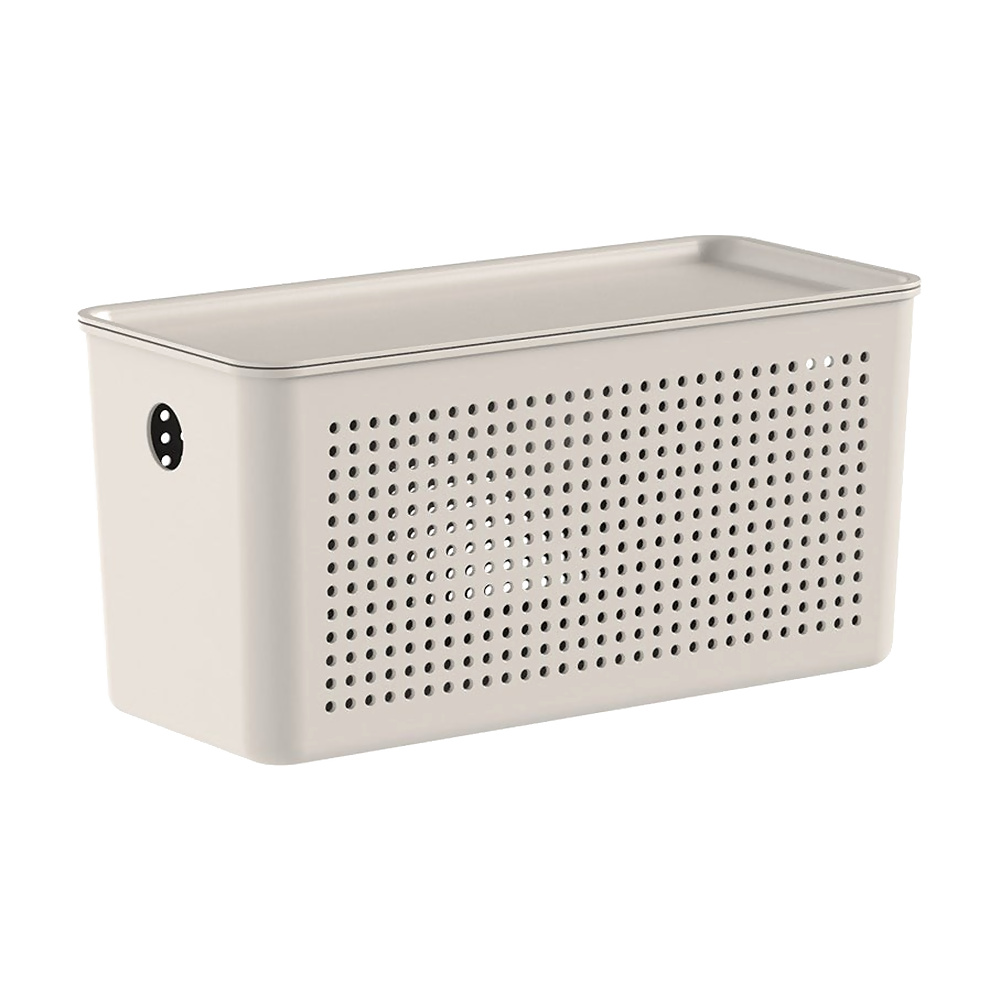 CESTO FLOW CON TAPA 27 X 12 X 14 BEIGE CFW155BGF