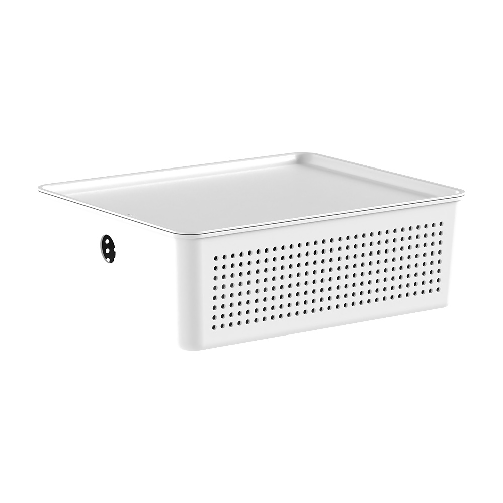 [268205] CESTO FLOW CON TAPA 27X22X10 BRANCO CFW305BCF