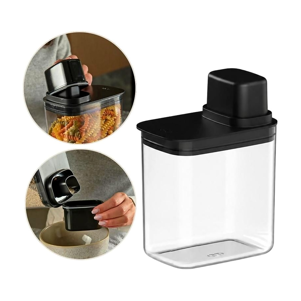 [268387] POTE HERMETICO MEDIDOR 1,5L DROP PRETO PMD100PTF